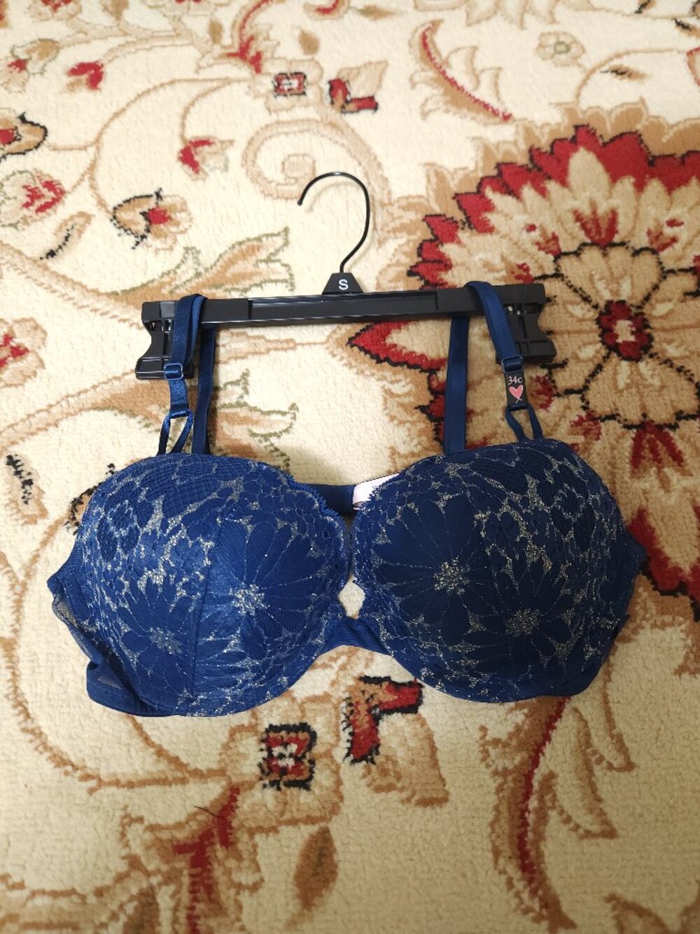 Brand New Victoria's Secret Sexy Tee Shimmer Lace Push-Up Bra 34C